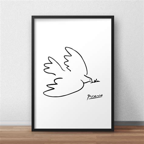 Picasso Dove Art Picasso Bird Print Picasso Poster Picasso Etsy
