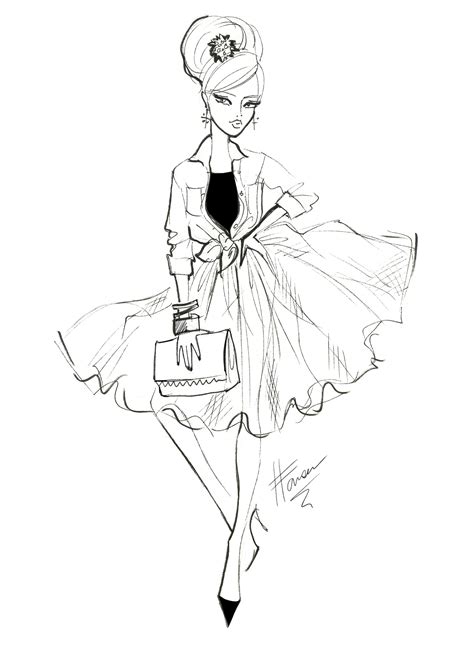 Black And White Fashion Sketches By Heather Fonseca At