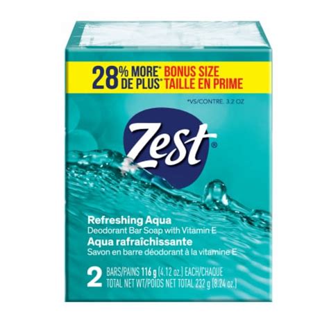 Zest® Refreshing Aqua Soap Bar 2 Pk 412 Oz Kroger