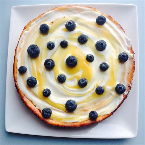 Baked Lemon New York Style Cheesecake With Blueberries Home Cook Babe