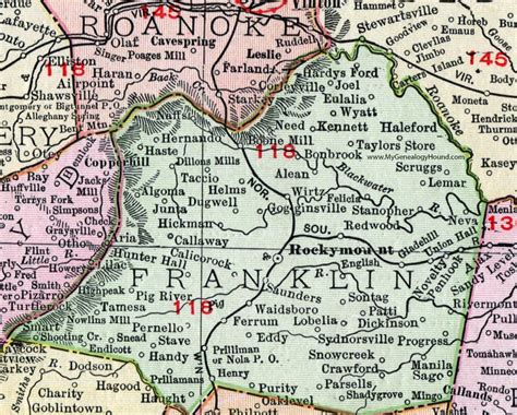 Franklin County Virginia Map Map Of West