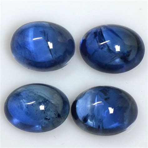 Natural Blue Sapphire 8x6 Mm Oval Cabochon Lot 857 Cts Thailand Loose