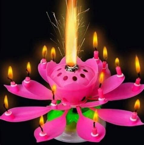 Buy Musical Birthday Candle Magic Lotus Flower Candles