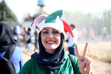 An Iranian Woman Arrives To Watch Irans World Cup Qualifier Against