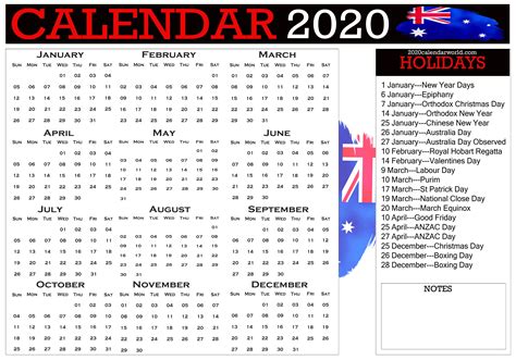 Updated nightly and also available in our android and iphone/ipad apps. Australia 2020 Calendar With Holiday Printable Template ...