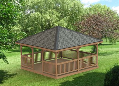 It is perhaps one of the simplest styles of roofing and is. Garden Gazebo Building Plans I Hip Roof - 16 x 16