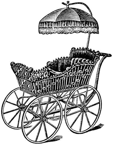 Free Vintage Image Elegant Baby Carriage Old Design Shop Blog