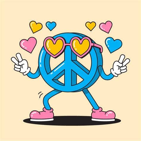 Retro Peace Symbol Royalty Free Stock Svg Vector And Clip Art