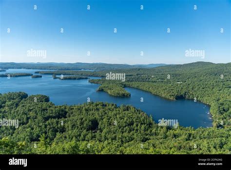 Amazing View Of Squam Lake From West Rattlesnake Mountain Nh Stock