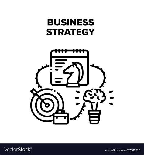 Business Strategy Planning Black Royalty Free Vector Image