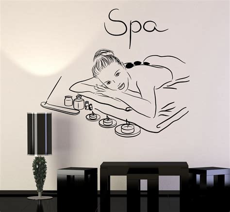 vinyl wall decal spa beauty salon massage relax stickers mural unique t 213ig vinyl wall