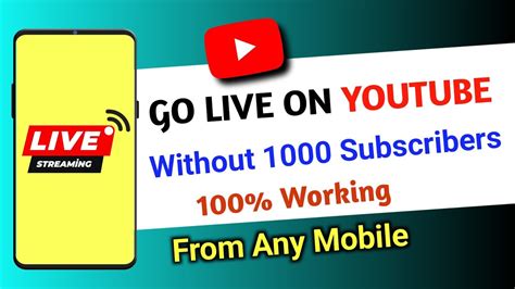 How To Go Live On Youtube Without 1000 Subscriber Live Stream On