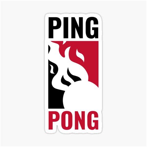 Ping Pong Logo Sticker For Sale By Tablepong Redbubble