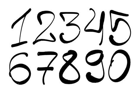Graffiti Numbers Set Of Numbers In The Style Of Graffiti Spray Paint