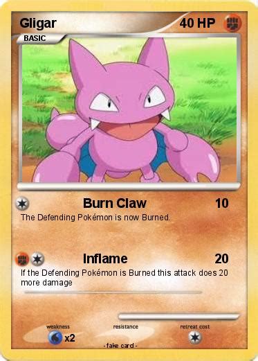 Pokémon Gligar 25 25 Burn Claw My Pokemon Card