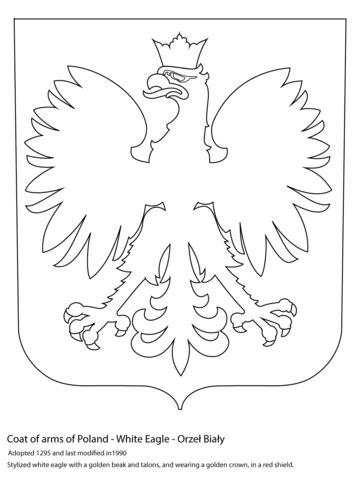 Coat Of Arms Of Poland Coloring Page Free Printable Coloring Pages