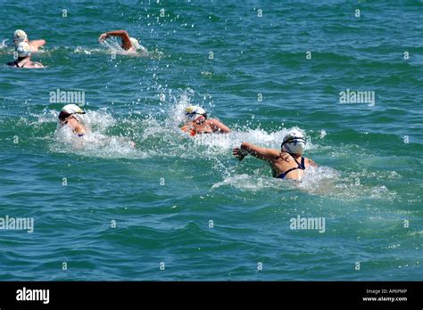 Swimmers Take Part In An Annual Swim Meet Competition Stock Photo Alamy