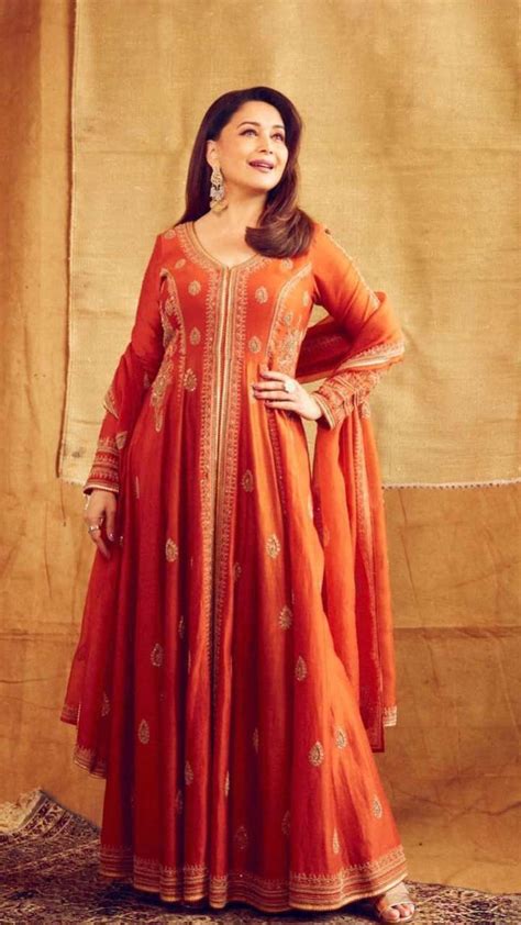 Madhuri Dixit Hot And Trendy Anarkali Suit Trendy Suit Design 2023 Anarkali Suit Design