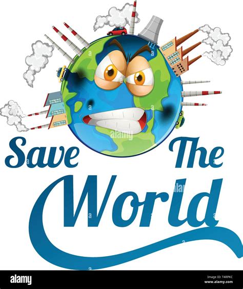 Save The World Icon Illustration Stock Vector Image And Art Alamy
