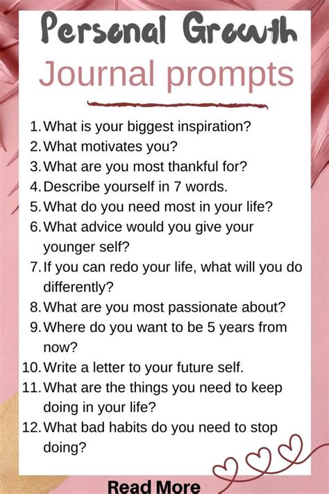 99 Personal Growth Journal Prompts For Self Discovery And Love Journal