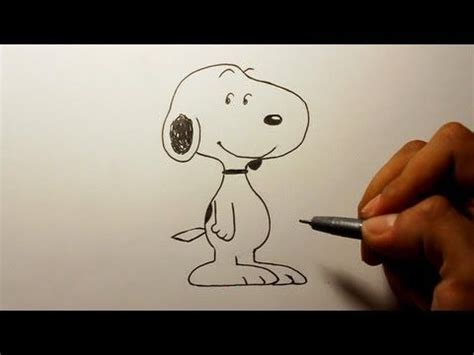 Leichte hunde bilder zum abzeichnen : Wie zeichnet man Snoopy Peanuts zeichen tutorial ...