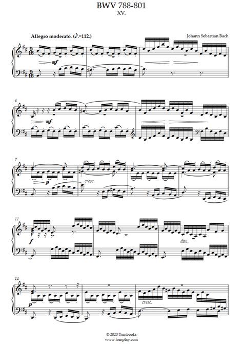 Sinfonia No 15 In B Minor Bwv 801 With Eschenbach Recording 바흐
