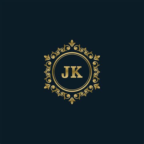 Letter Jk Logo With Luxury Gold Template Elegance Logo Vector Template