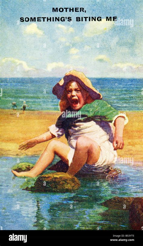 Old Vintage Seaside Picture Postcard Editorial Use Only Stock Photo Alamy
