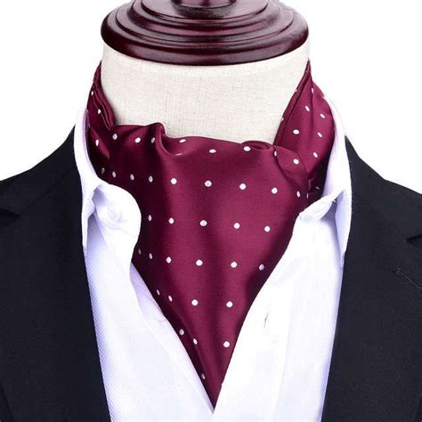 Online Shop Men Vintage Polka Dot Wedding Formal Cravat Ascot Scrunch