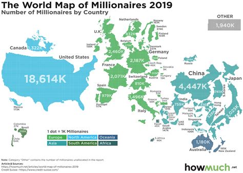 Mapping Millionaires By Country