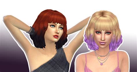 My Sims 4 Blog Medium Dipped Color Hair For Females By Kiara24