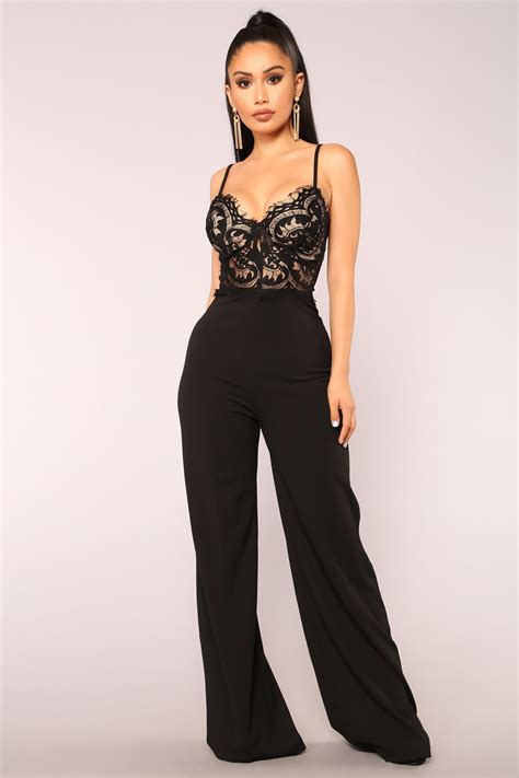 Roof Top Date Lace Jumpsuit Black Black Lace Jumpsuit Lace