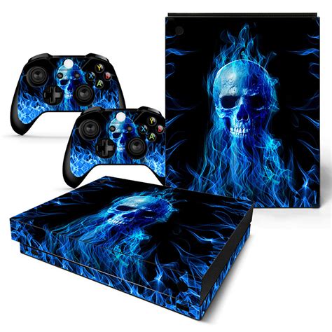 Fire Skull Xbox One X Console Skins Xbox One X Console Skins