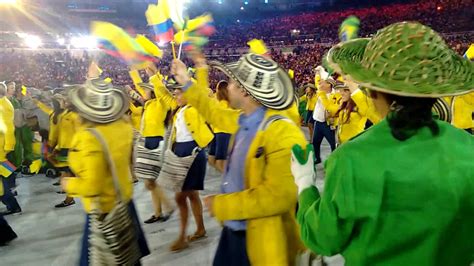 Ceremonia de los olímpicos, cuándo son, que deportistas son los más sobresalientes, medallas, resultados, partidos, competencias y lo más. Desfile de COLOMBIA en los Juegos Olimpicos Rio 2016 - YouTube