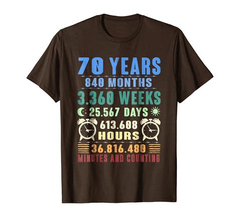 Vintage 70th Birthday T 70 Years Of Being Awesome T Shirt Ln Lntee