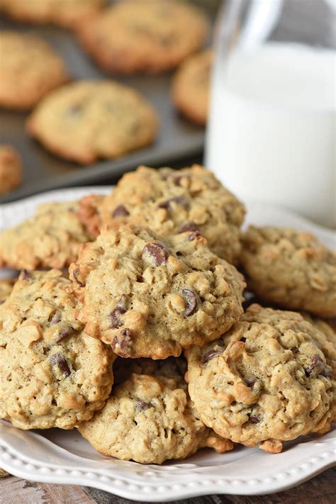 Easy Oatmeal Chocolate Chip Cookie Recipe Flour On My Fingers