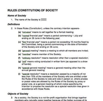 rules constitution   incorporated society docdownload