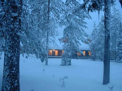Winter Cabin Christmas Wallpapers Wallpaper Cave