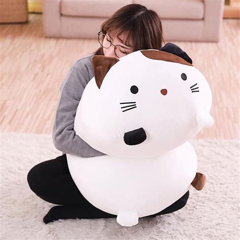 Big Squishy Huggable 90cm Life Sized Cat Dog Plush Toys Cute Pillows