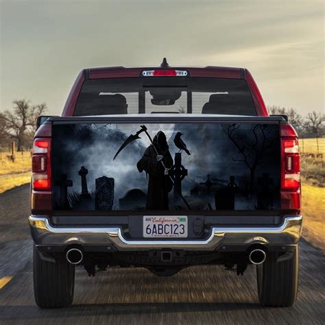 Grim Reaper Truck Tailgate Decal Sticker Wrap Qnk554tdv1 Flagwix