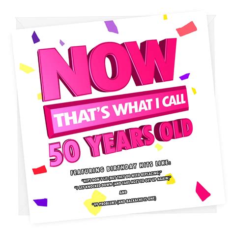Now Thats What I Call 50 Funny 50th Birthday Card
