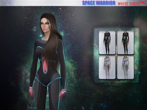 Whiteghosts Set Space Warrior In 2020 Sims 4 Anime Sims Sims 4