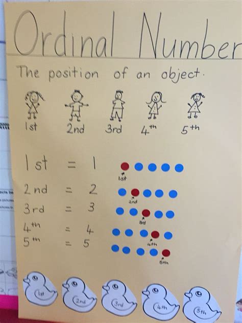 Ordinal Numbers Anchor Chart Numbers Kindergarten Ordinal Numbers
