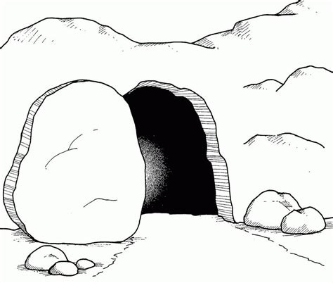 Jesus Empty Tomb Coloring Page