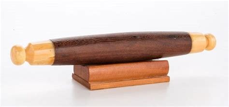 Rolling Pin Sailor Made Lignum Vitae Walrus Ivory Handles 14 Inch