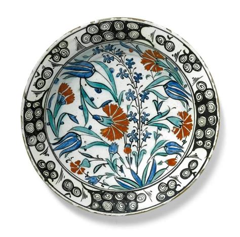 Sold Price An Iznik Polychrome Pottery Dish Turkey Th Century
