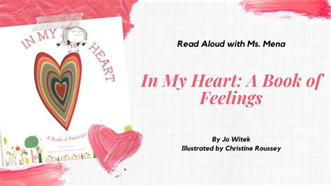 In My Heart A Book Of Feelings Read Aloud With Ms Mena Youtube