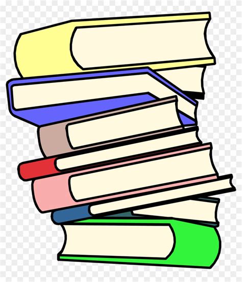 Stack Of Books Clip Art The Cliparts Cartoon Books Transparent