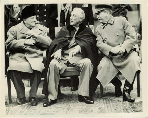 Big Three Winston Churchill Franklin D Roosevelt Joseph Stalin At