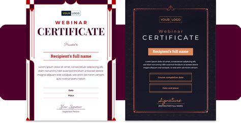 5 Free Webinar Certificate Templates